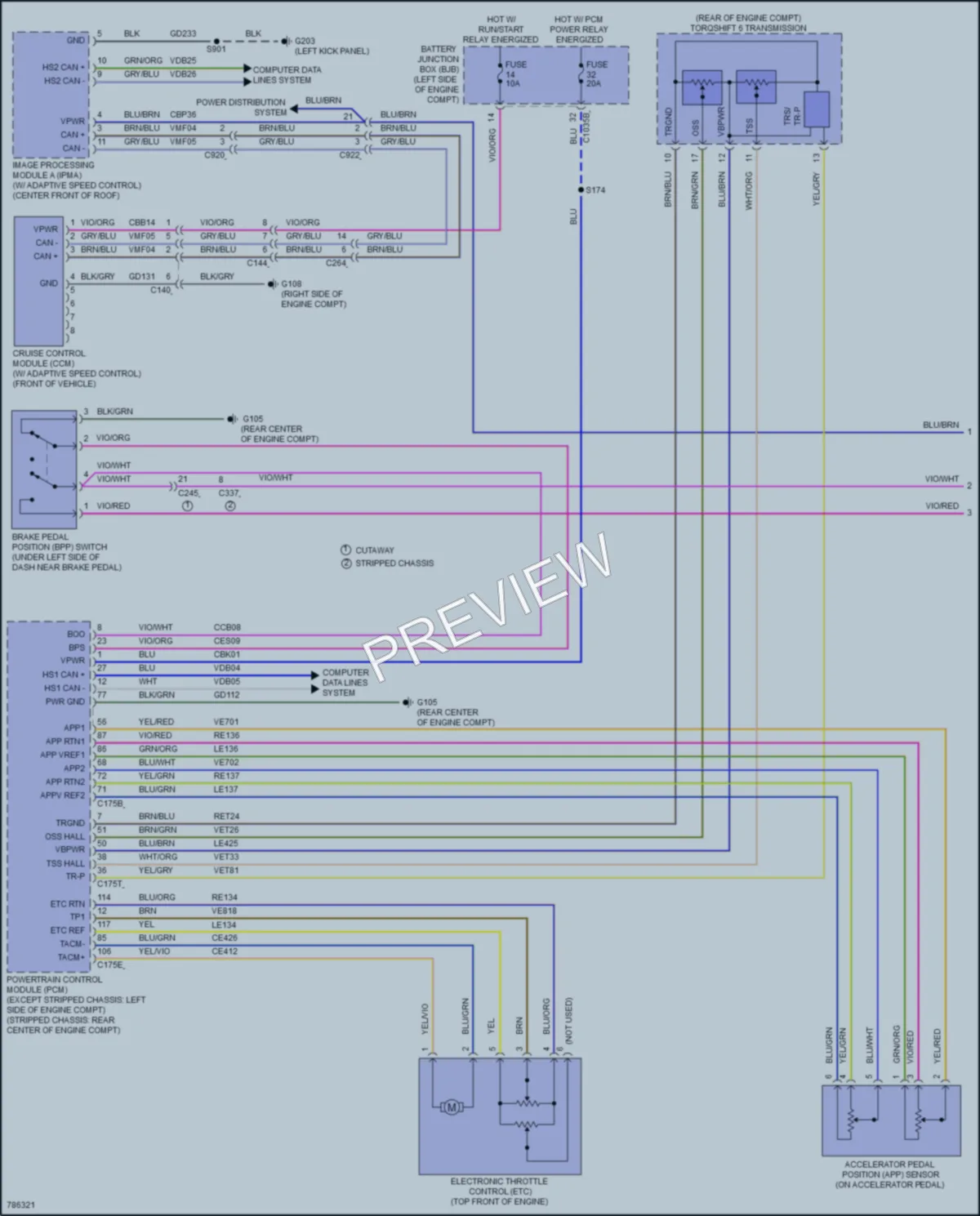 2022 Ford E350Econoline Cruise Control wiring diagram preview