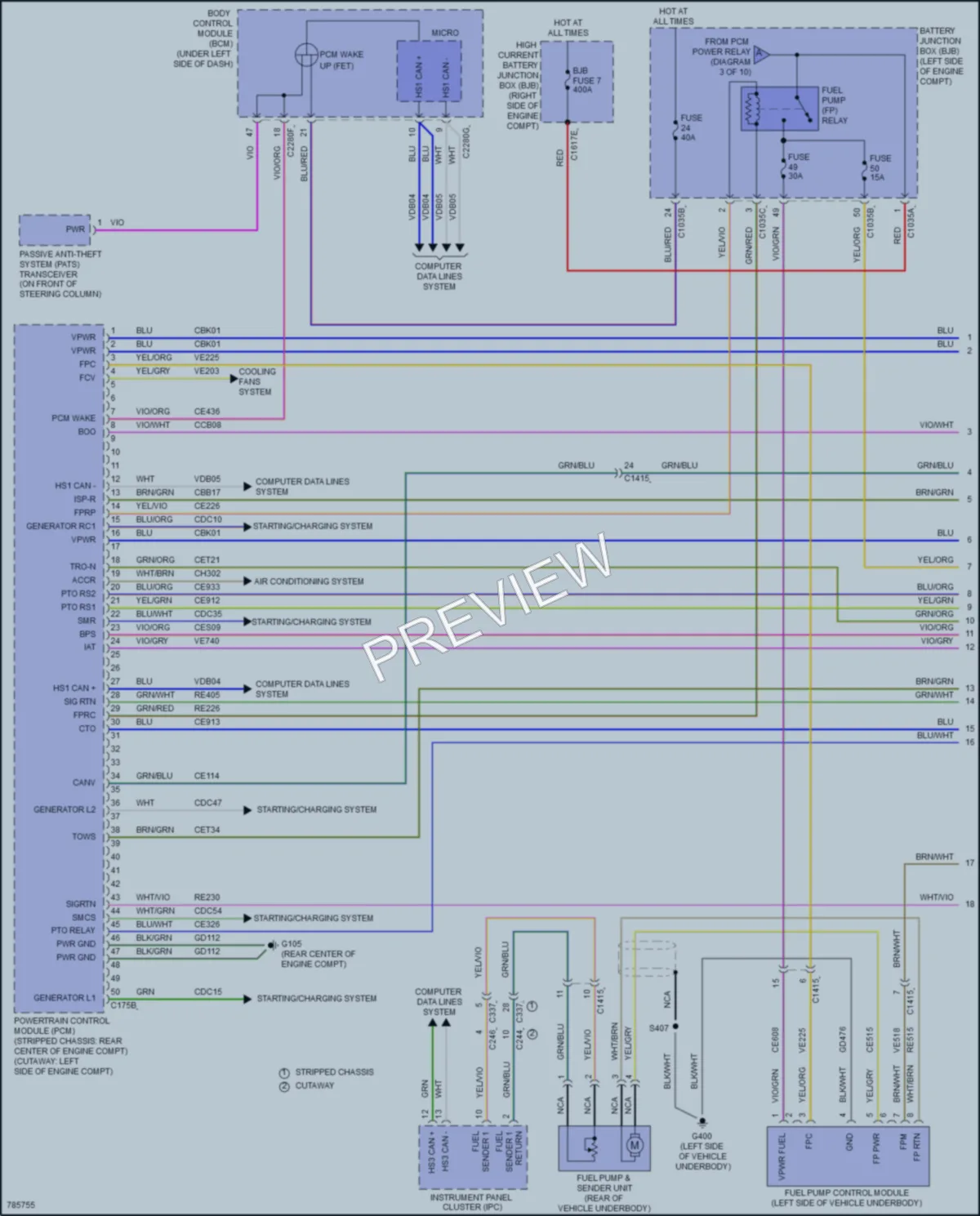 2022 Ford E350Econoline Engine Performance wiring diagram preview