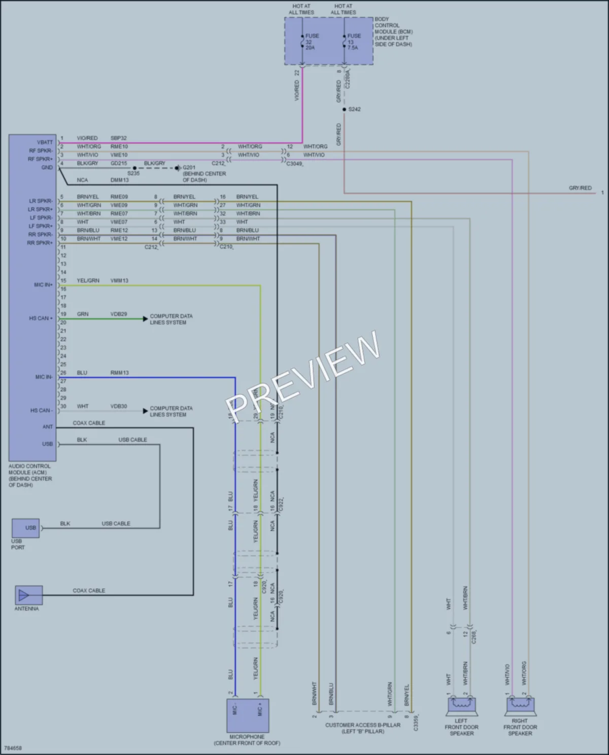 2022 Ford E350Econoline Radio wiring diagram preview