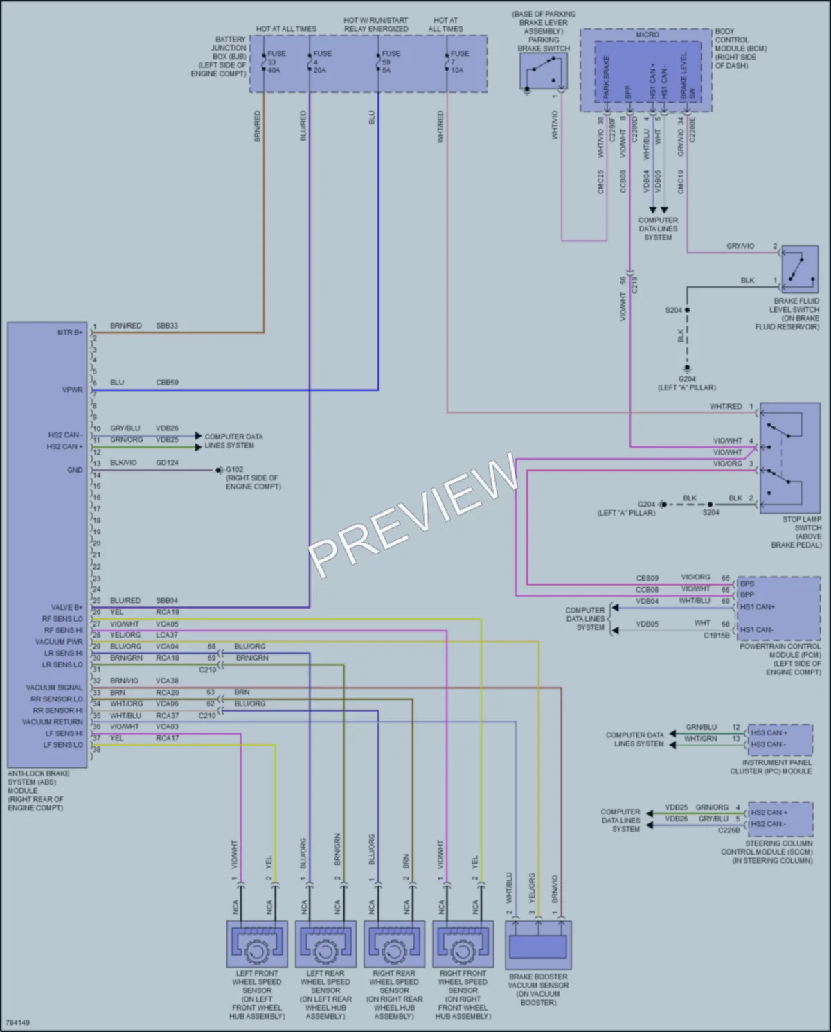2022 Ford EcoSport Anti Lock Brakes wiring diagram preview