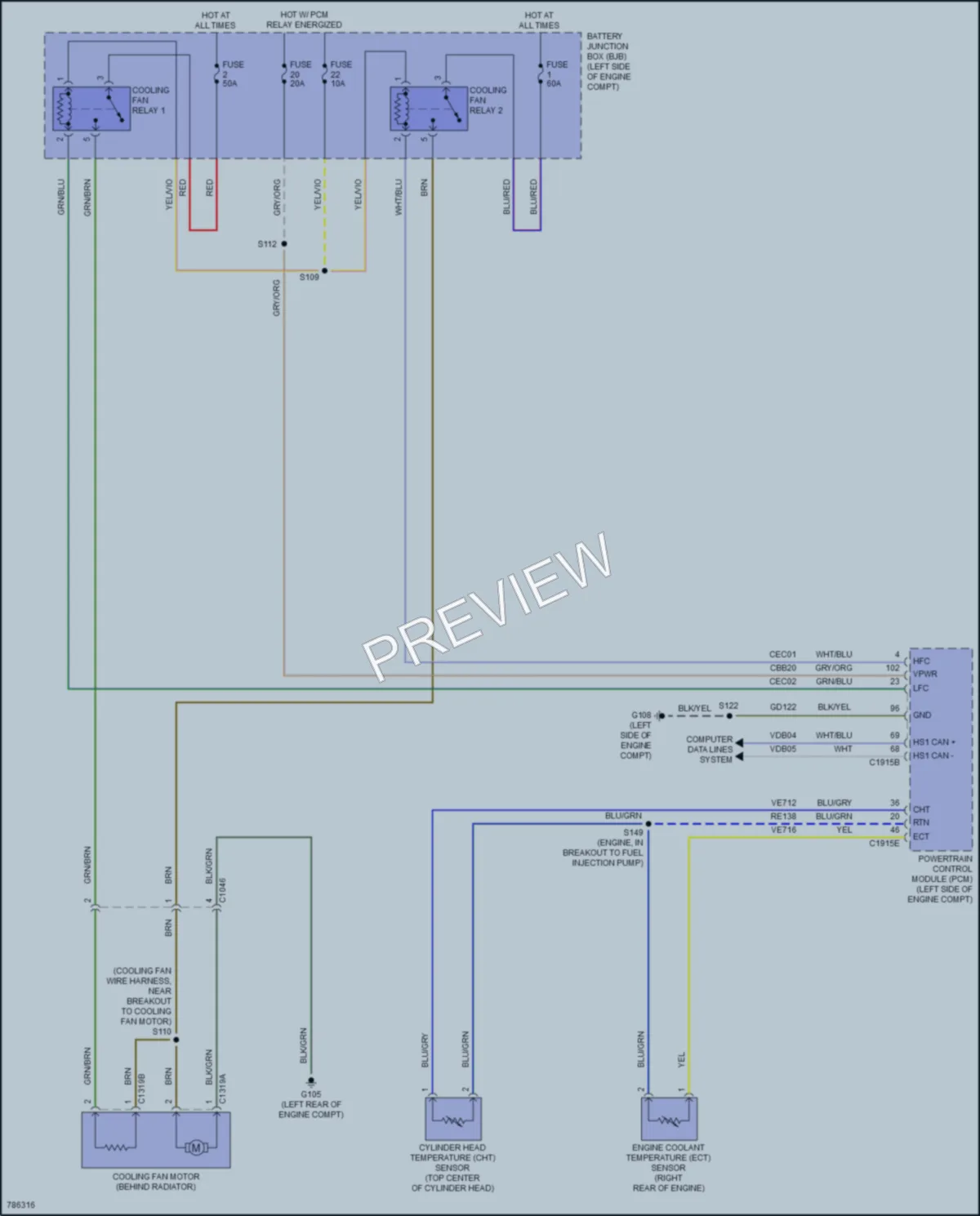 2022 Ford EcoSport Cooling Fan wiring diagram preview