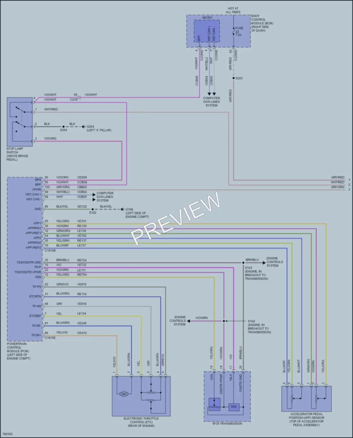 2022 Ford EcoSport Cruise Control wiring diagram preview