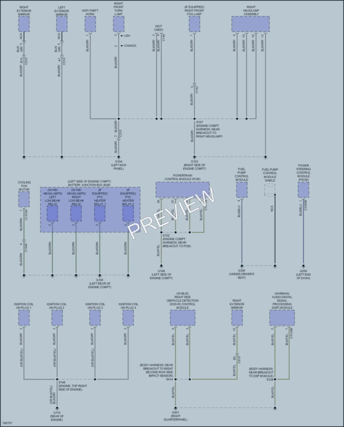2022 Ford EcoSport Ground Distribution wiring diagram preview