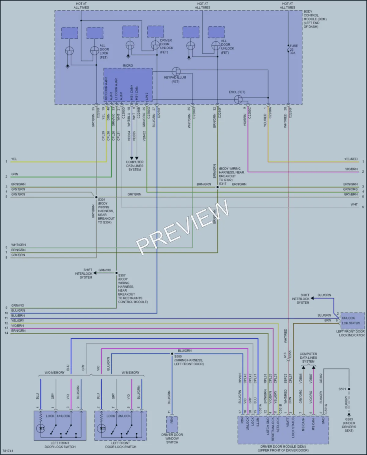2022 Ford Edge Anti Theft wiring diagram preview