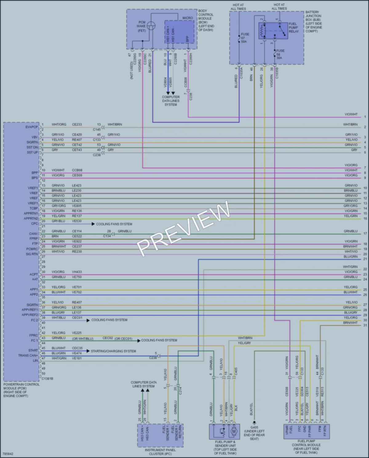 2022 Ford Edge Engine Performance wiring diagram preview