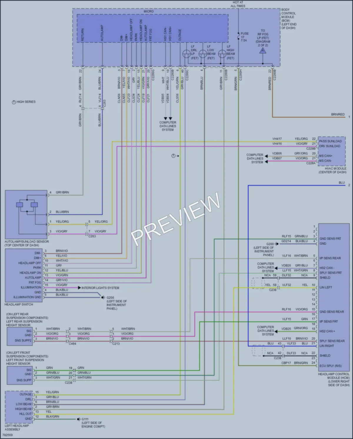 2022 Ford Edge Headlights wiring diagram preview