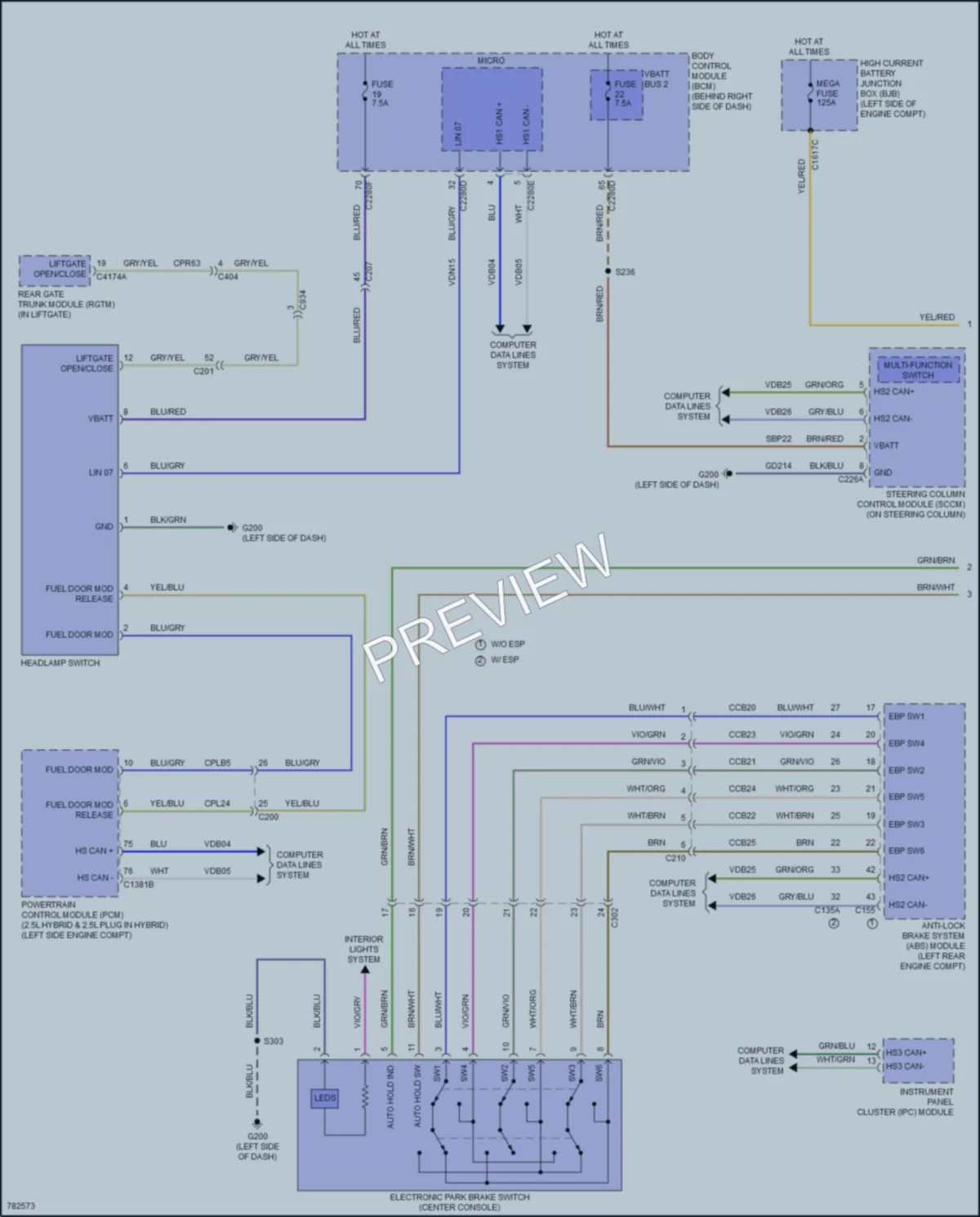 2022 Ford EscapePlugIn Headlights wiring diagram preview