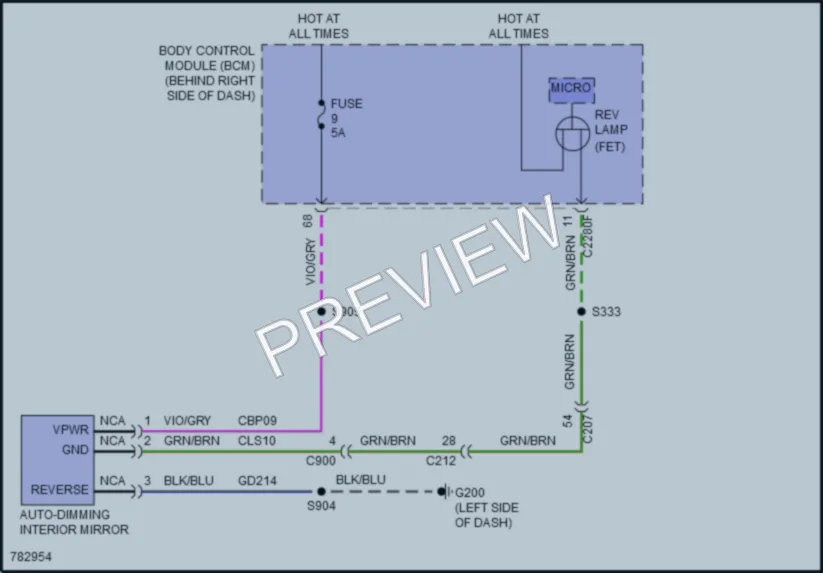 2022 Ford EscapePlugIn Power Mirrors wiring diagram preview
