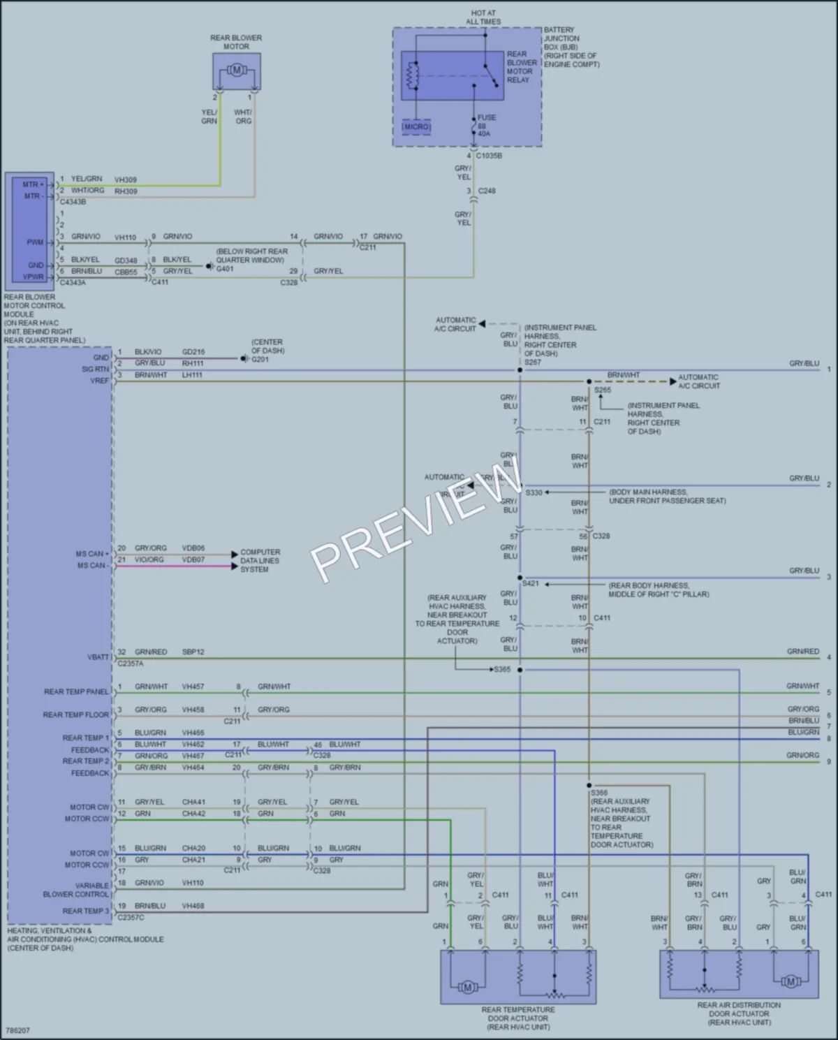 2022 Ford Expedition Air Conditioning wiring diagram preview