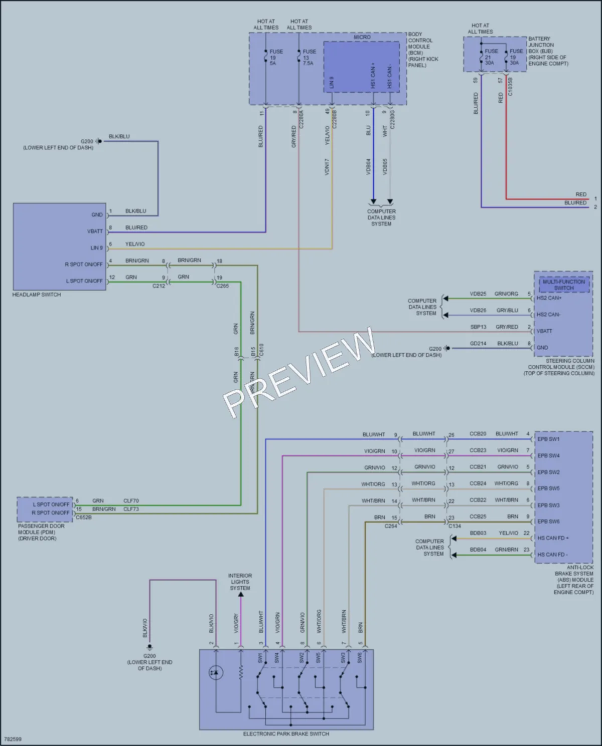 2022 Ford Expedition Headlights wiring diagram preview