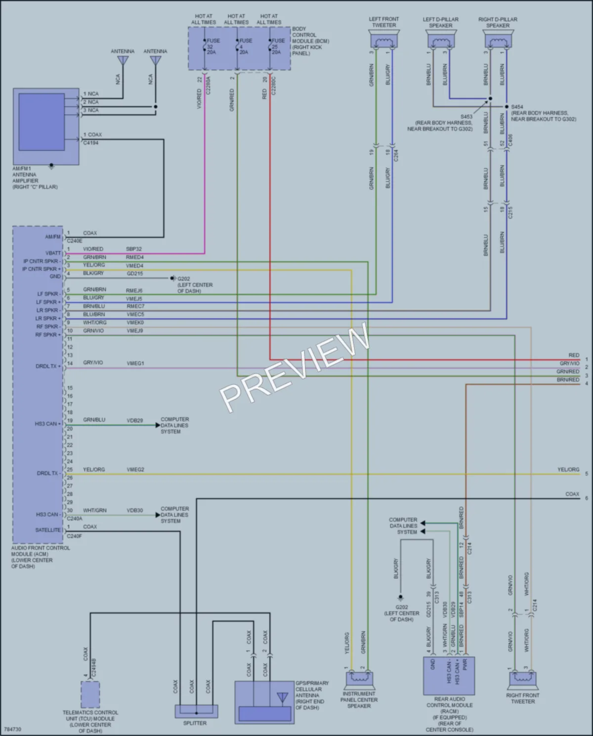 2022 Ford Expedition Radio wiring diagram preview