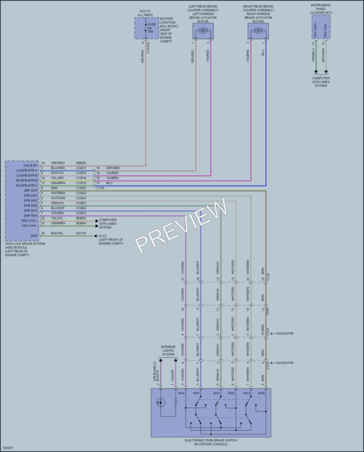 2022 Ford Expedition Shift Interlock wiring diagram preview