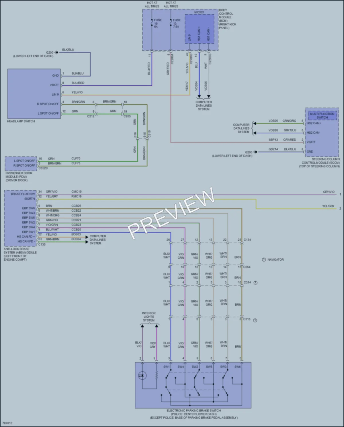 2022 Ford Expedition Warning Systems wiring diagram preview