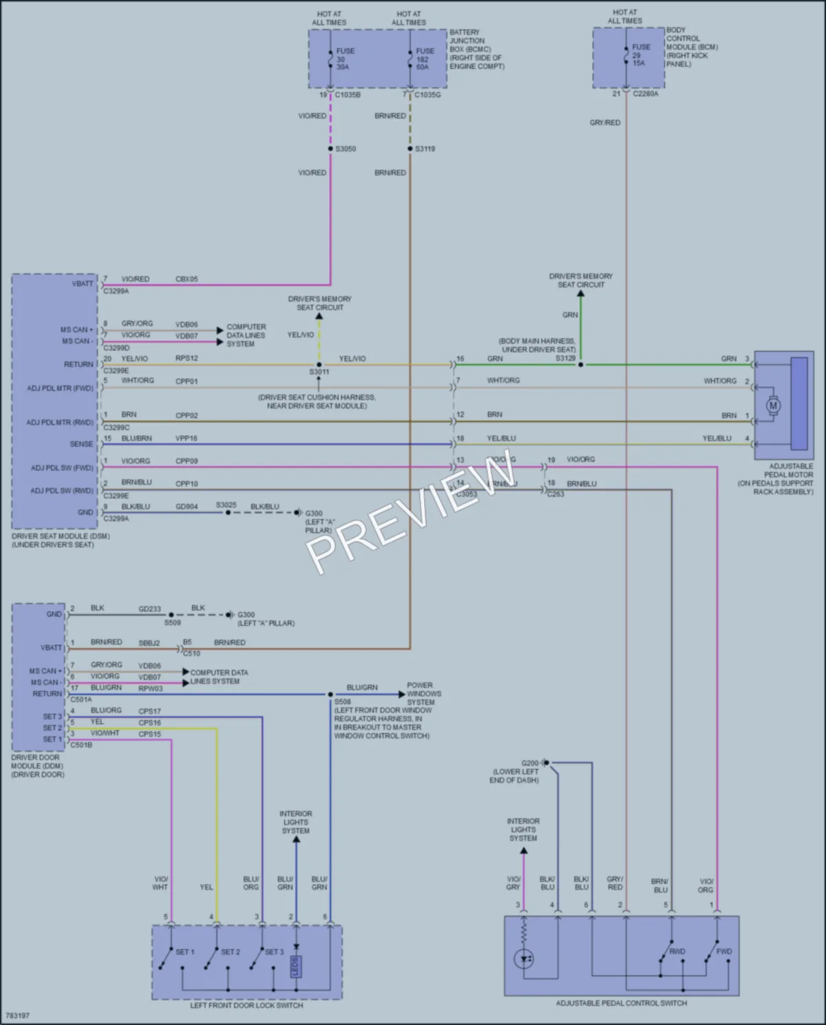 2022 Ford ExpeditionMAX Memory Systems wiring diagram preview