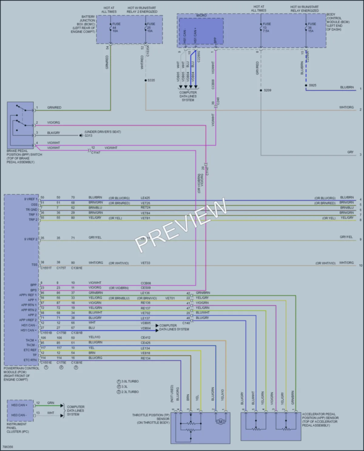 2022 Ford ExplorerHybrid Cruise Control wiring diagram preview