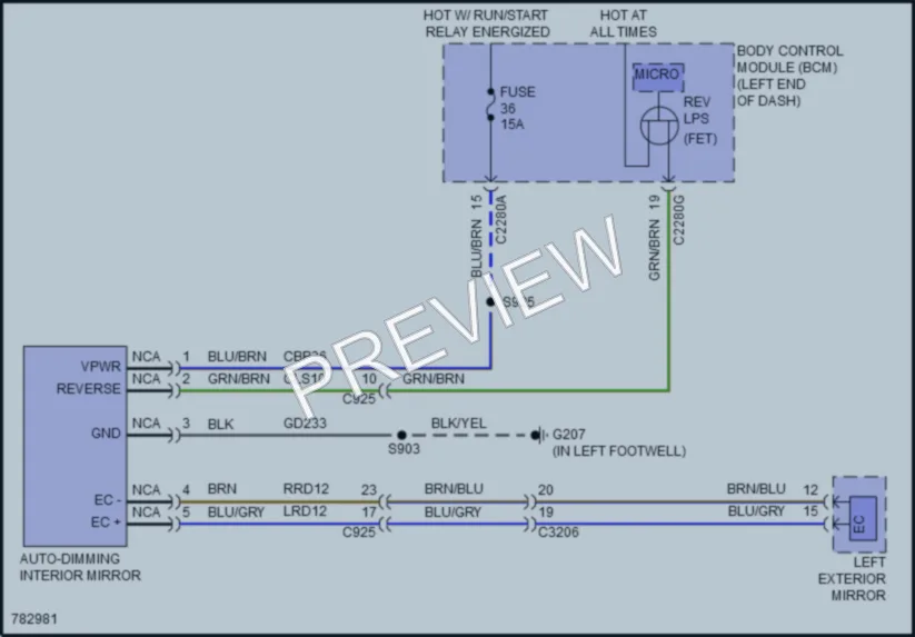 2022 Ford ExplorerHybrid Power Mirrors wiring diagram preview