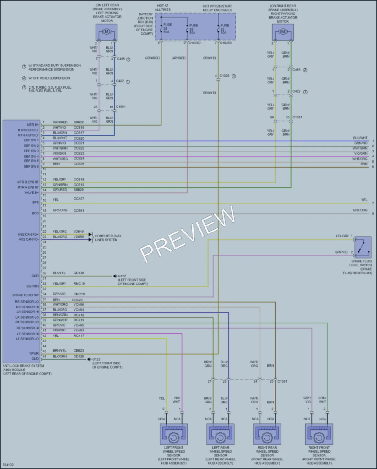 2022 Ford F150 Anti Lock Brakes wiring diagram preview