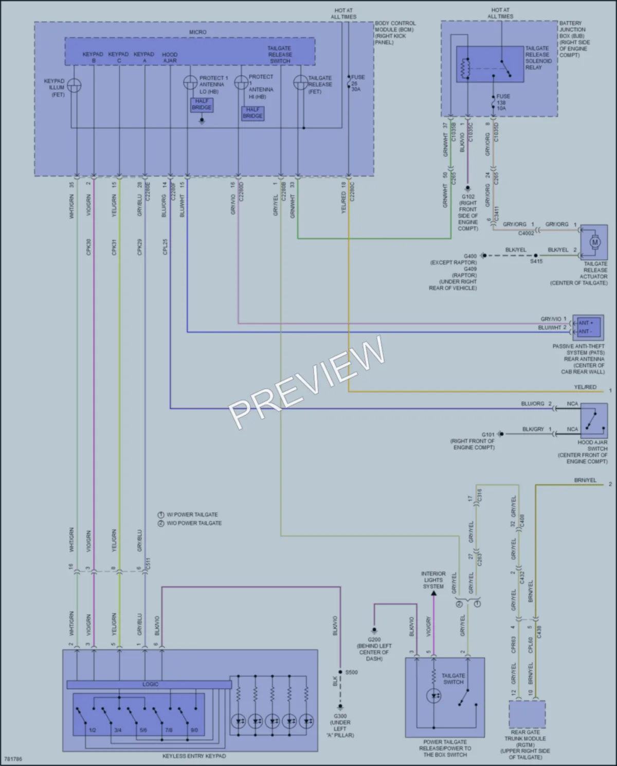 2022 Ford F150 Anti Theft wiring diagram preview