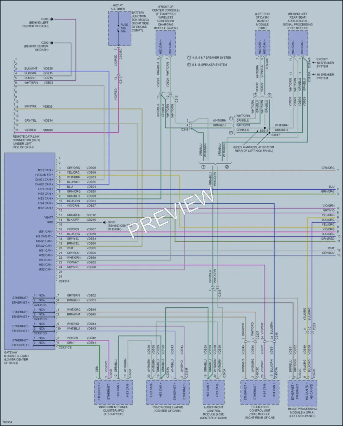 2022 Ford F150 Computer Data Lines wiring diagram preview