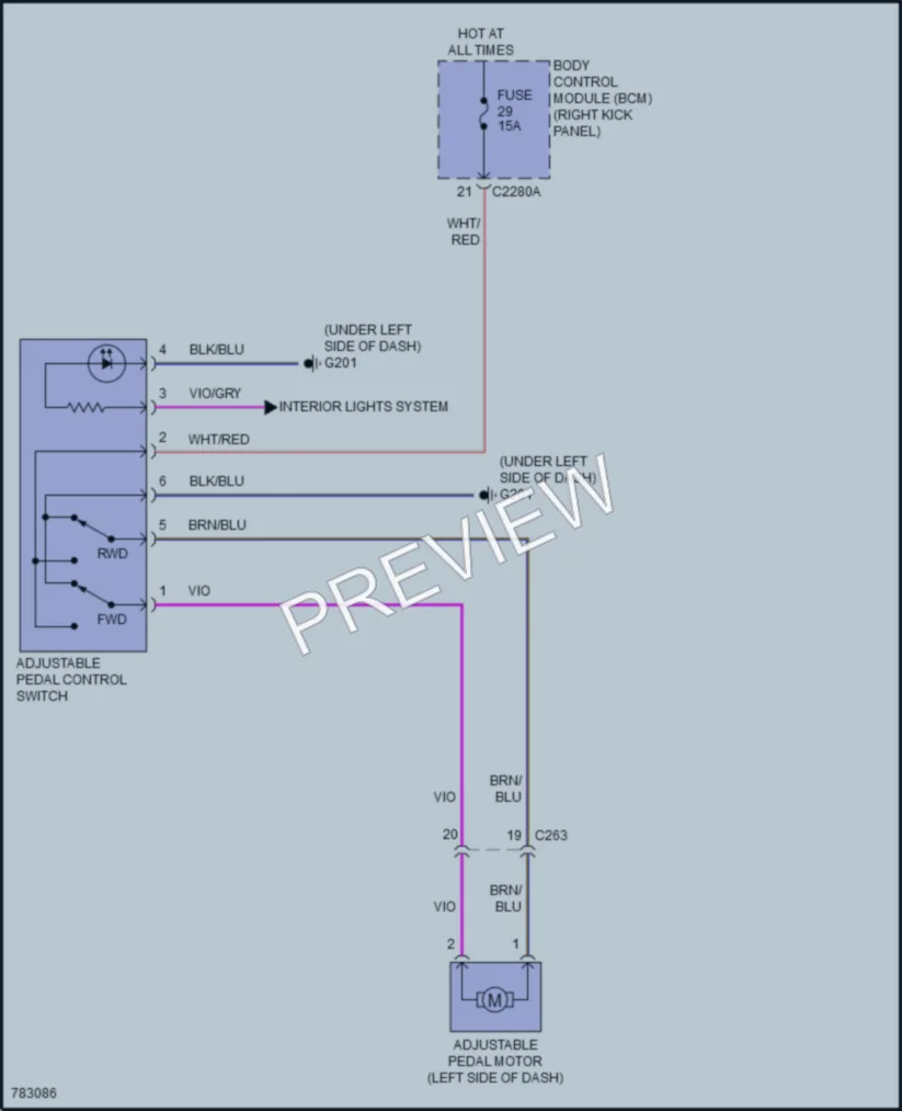 2022 Ford F150 Power Seats wiring diagram preview