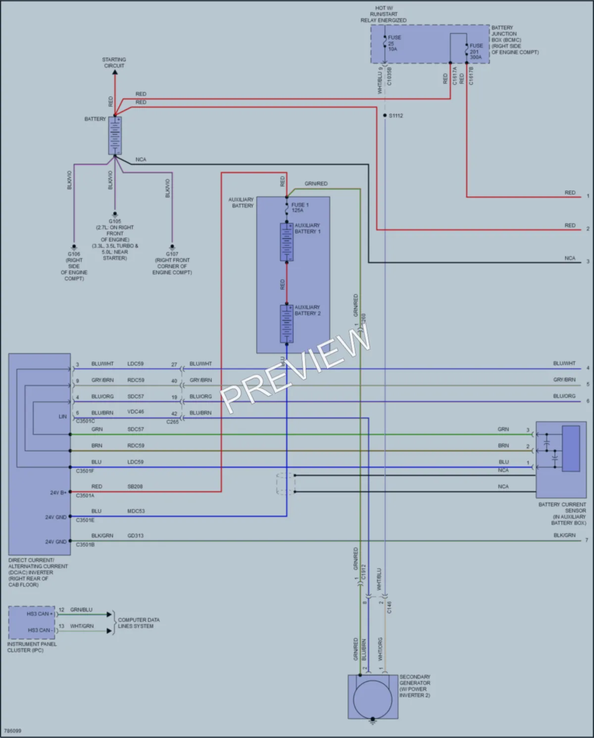 2022 Ford F150Hybrid Starting Charging wiring diagram preview