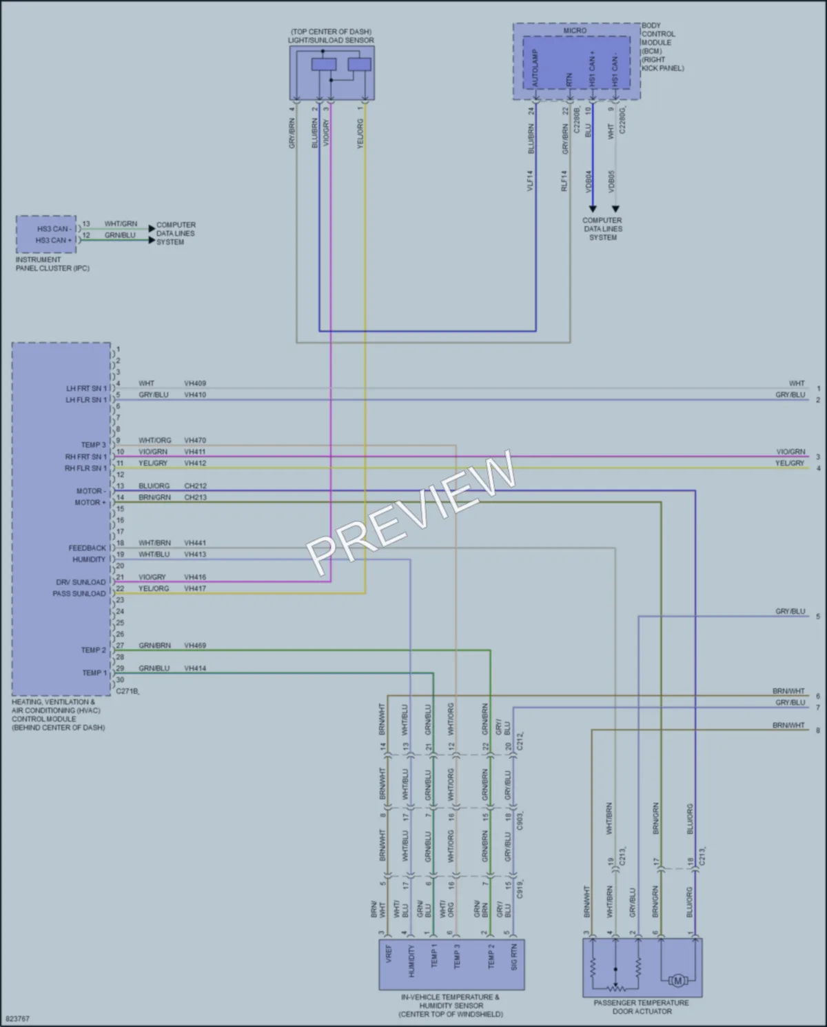 2022 Ford F150Lightning Air Conditioning wiring diagram preview