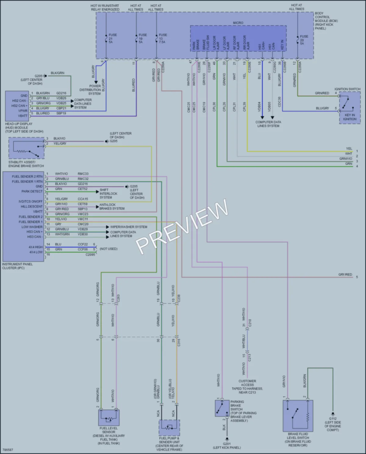 2022 Ford F250SuperDuty Instrument Cluster wiring diagram preview