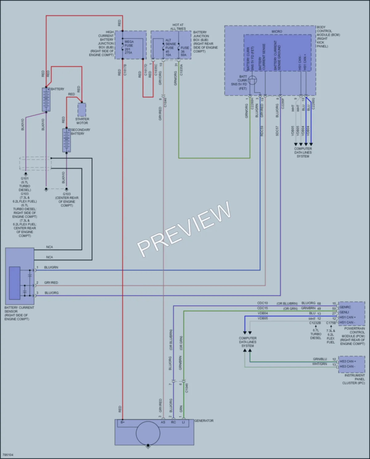 2022 Ford F350SuperDuty Starting Charging wiring diagram preview