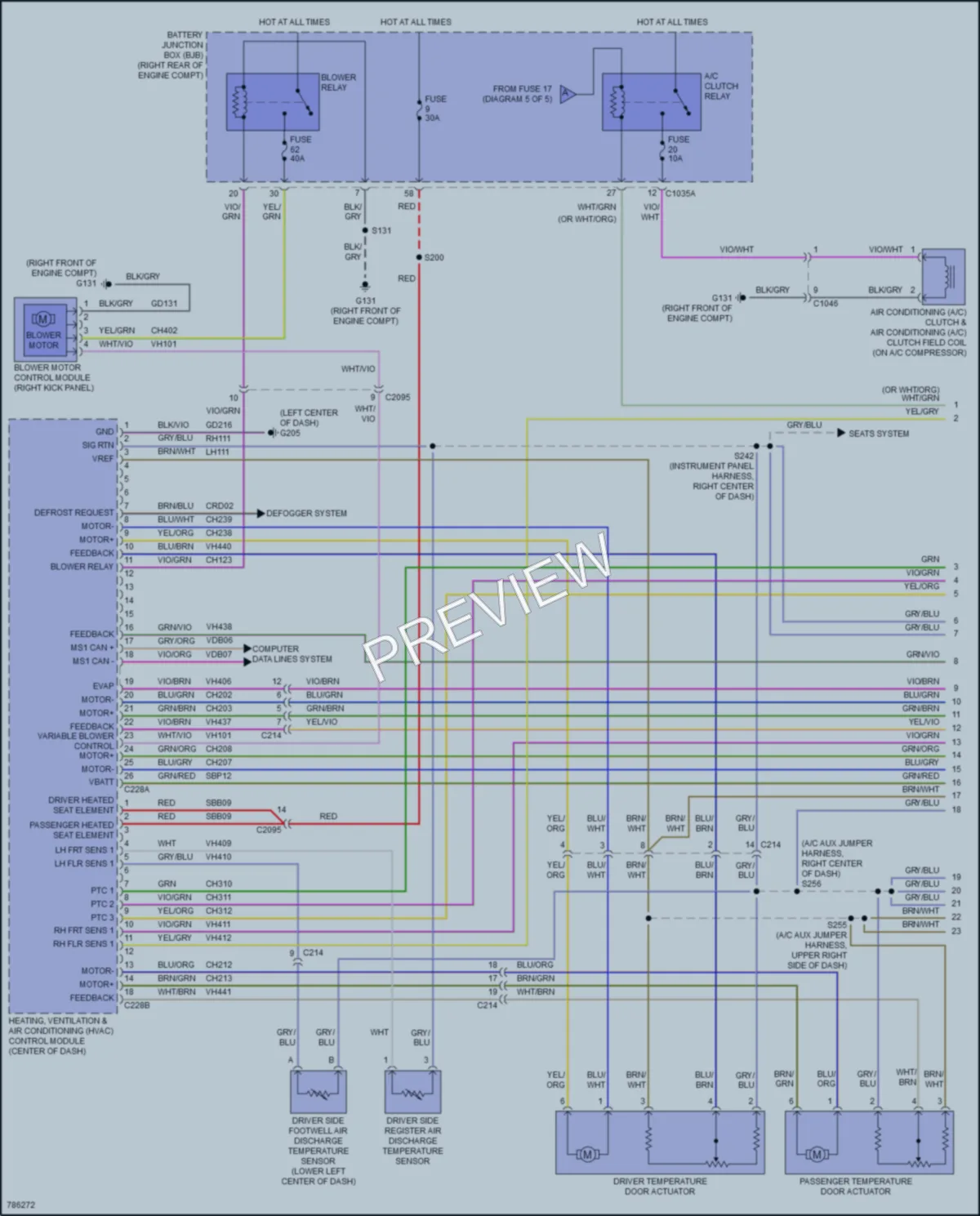 2022 Ford F450SuperDuty Air Conditioning wiring diagram preview