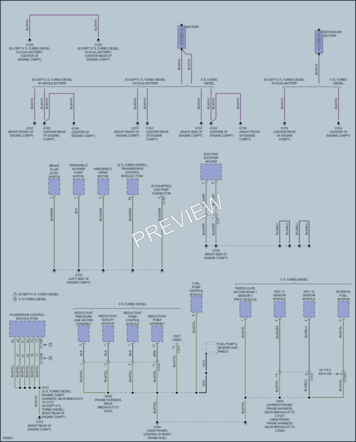 2022 Ford F450SuperDuty Ground Distribution wiring diagram preview