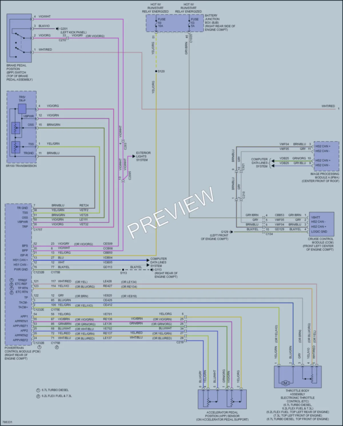 2022 Ford F550ChsCab Cruise Control wiring diagram preview