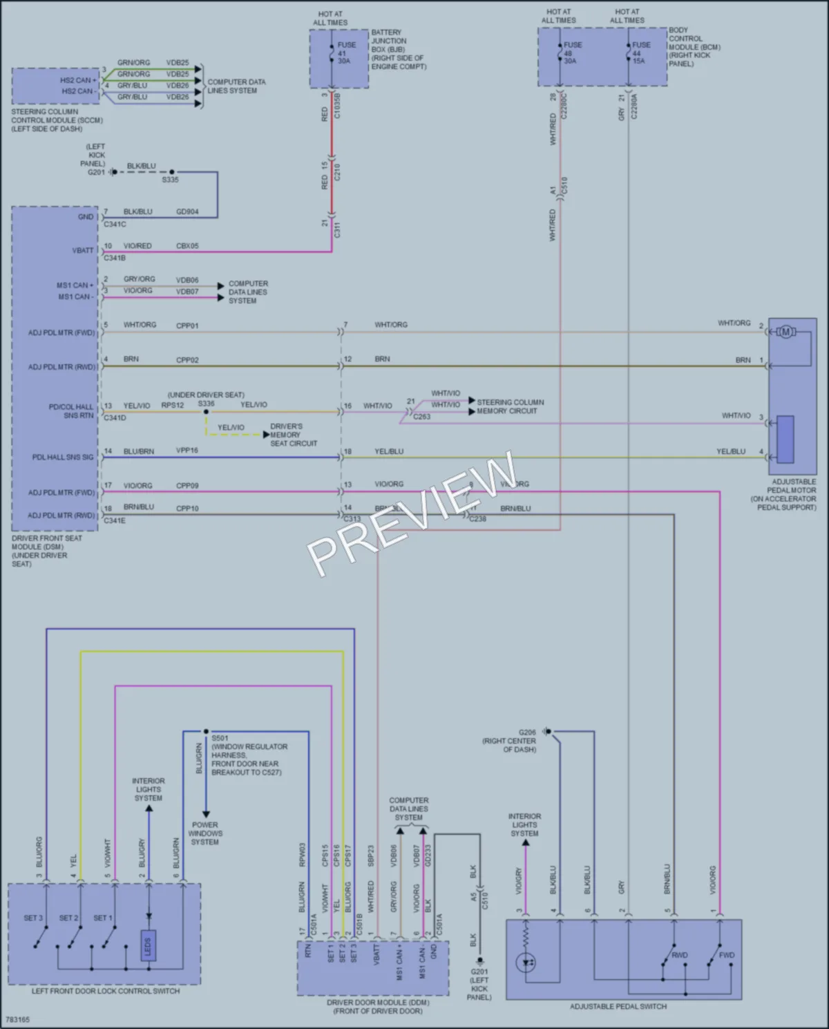 2022 Ford F550ChsCab Memory Systems wiring diagram preview