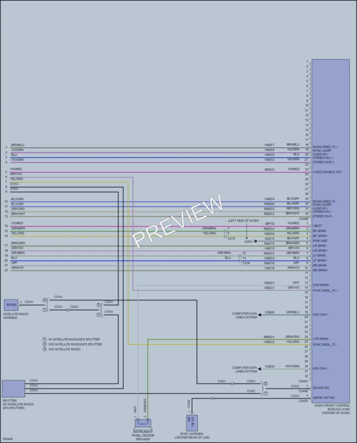 2022 Ford F550ChsCab Navigation wiring diagram preview