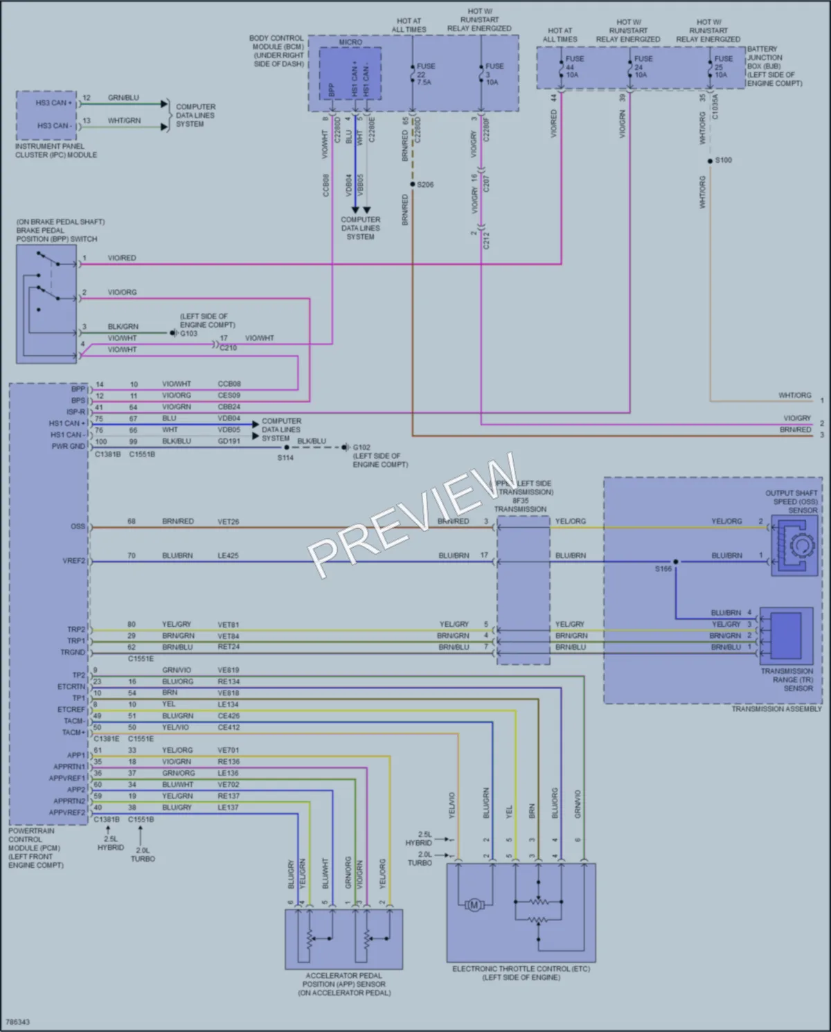 2022 Ford Maverick Cruise Control wiring diagram preview
