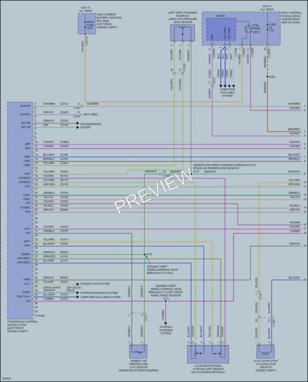 2022 Ford Maverick Engine Performance wiring diagram preview