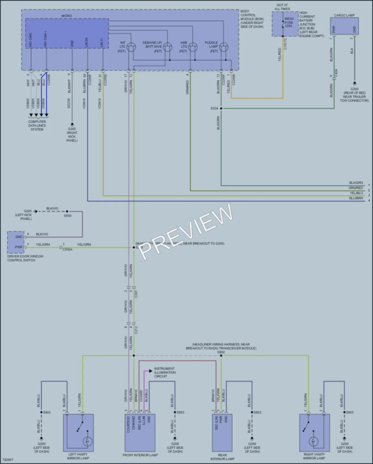 2022 Ford Maverick Interior Lights wiring diagram preview