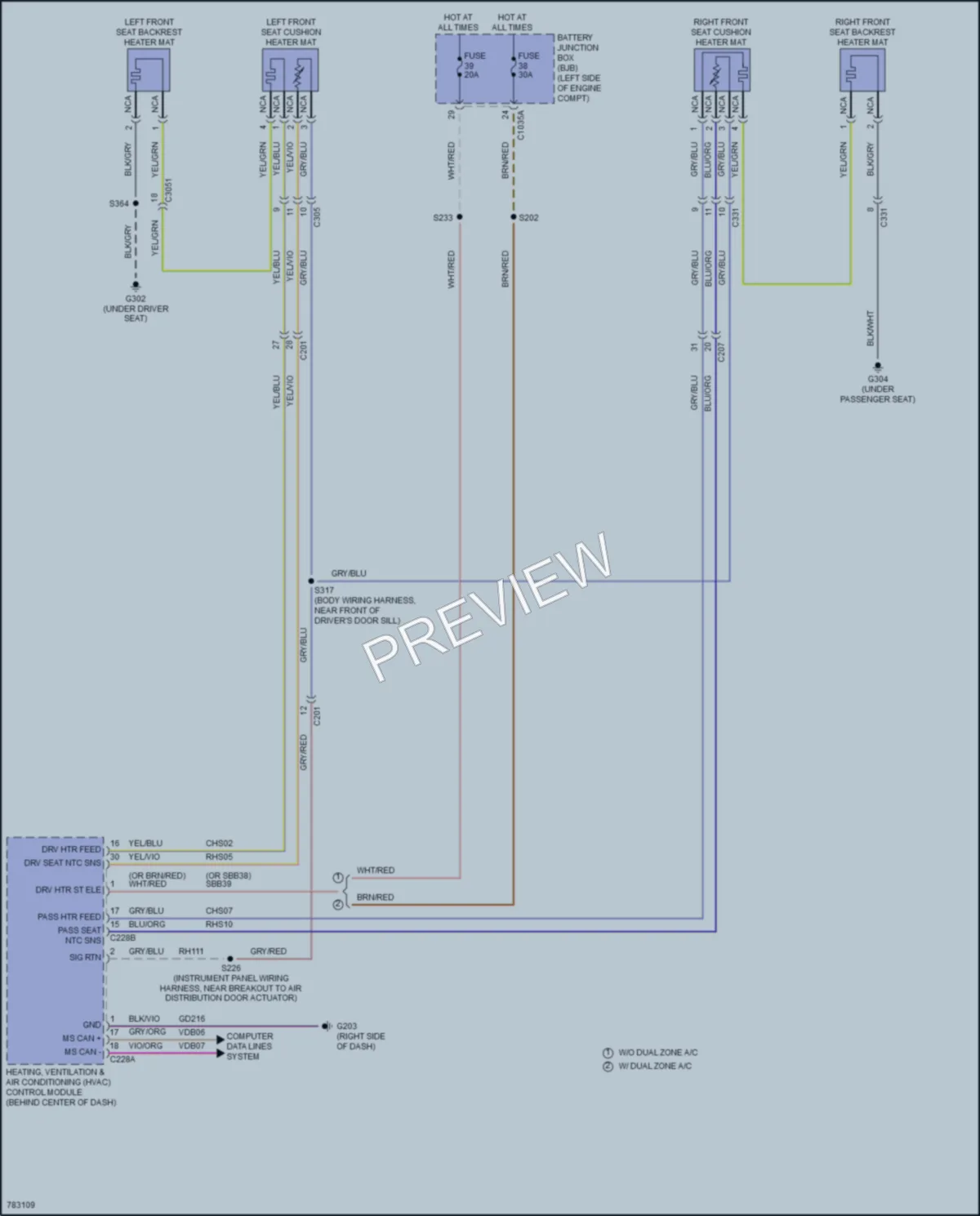 2022 Ford Maverick Power Seats wiring diagram preview