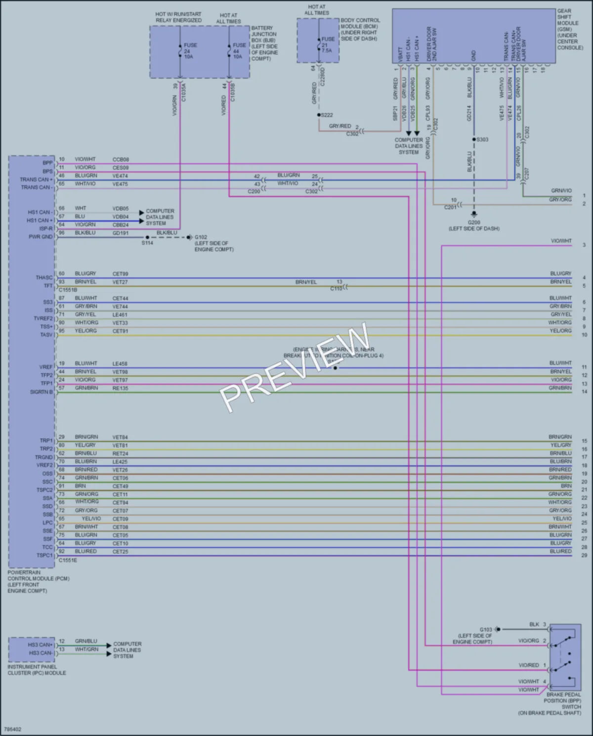 2022 Ford Maverick Transmission wiring diagram preview
