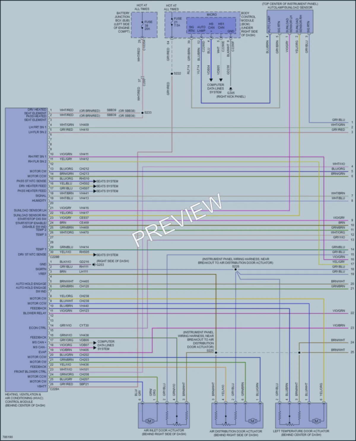 2022 Ford MaverickHybrid Air Conditioning wiring diagram preview