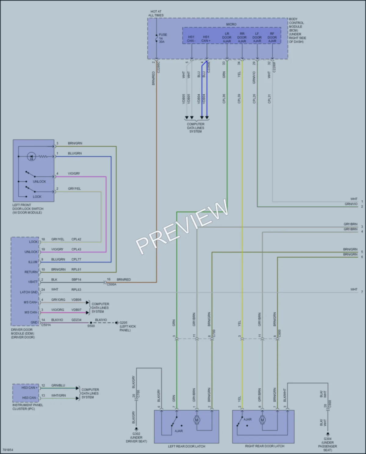2022 Ford MaverickHybrid Anti Theft wiring diagram preview