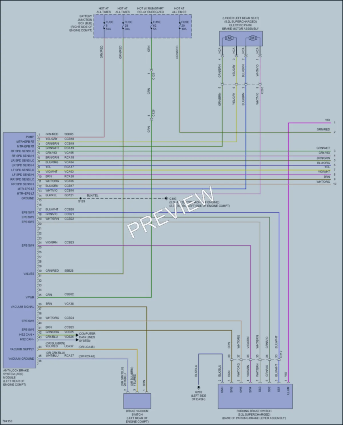 2022 Ford Mustang Anti Lock Brakes wiring diagram preview