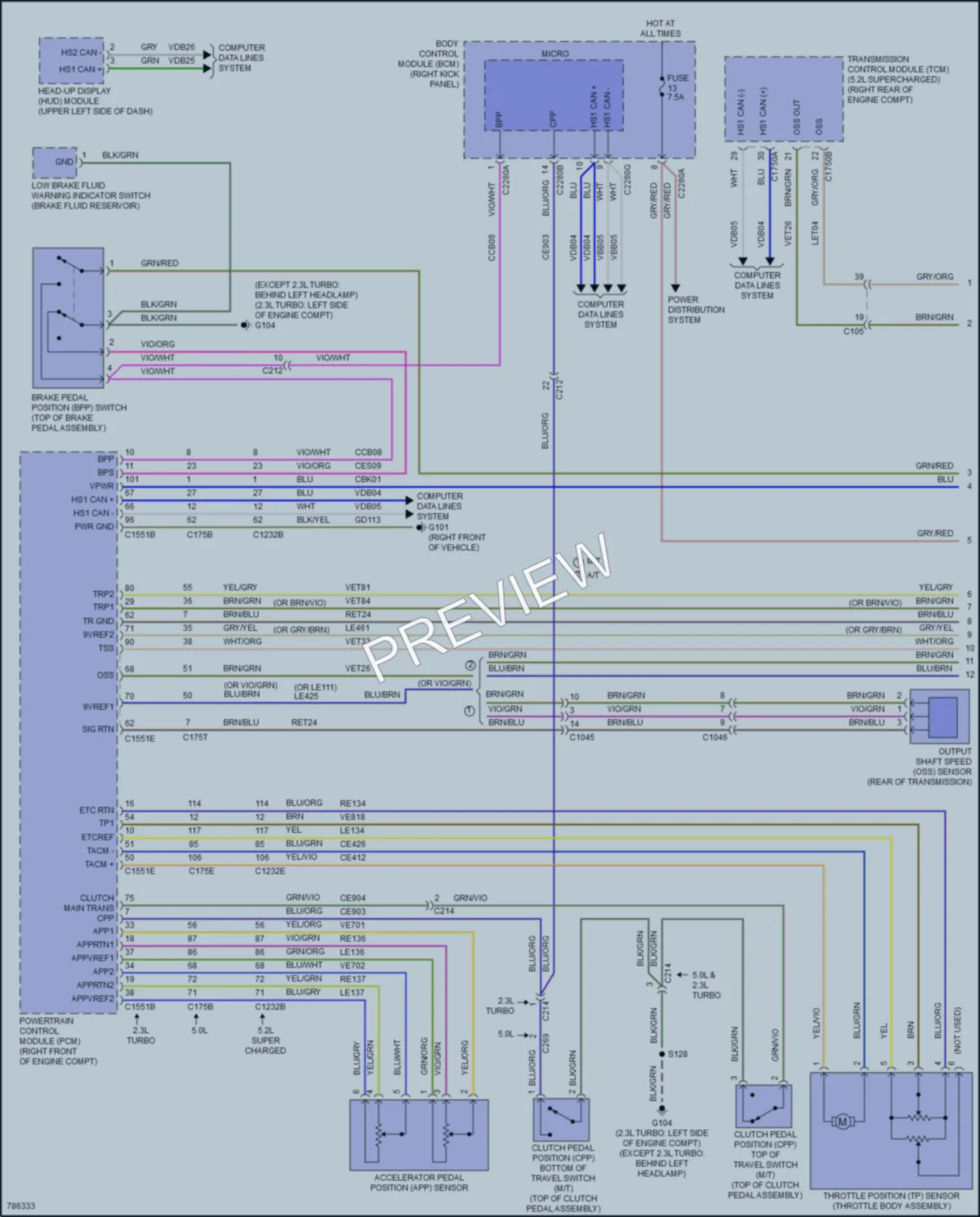 2022 Ford Mustang Cruise Control wiring diagram preview