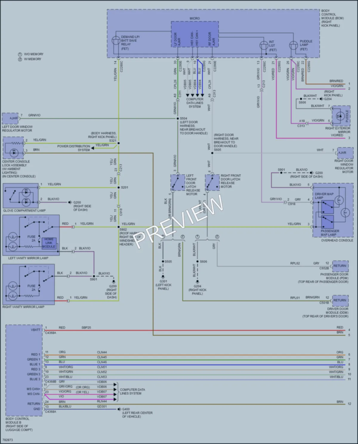 2022 Ford Mustang Interior Lights wiring diagram preview
