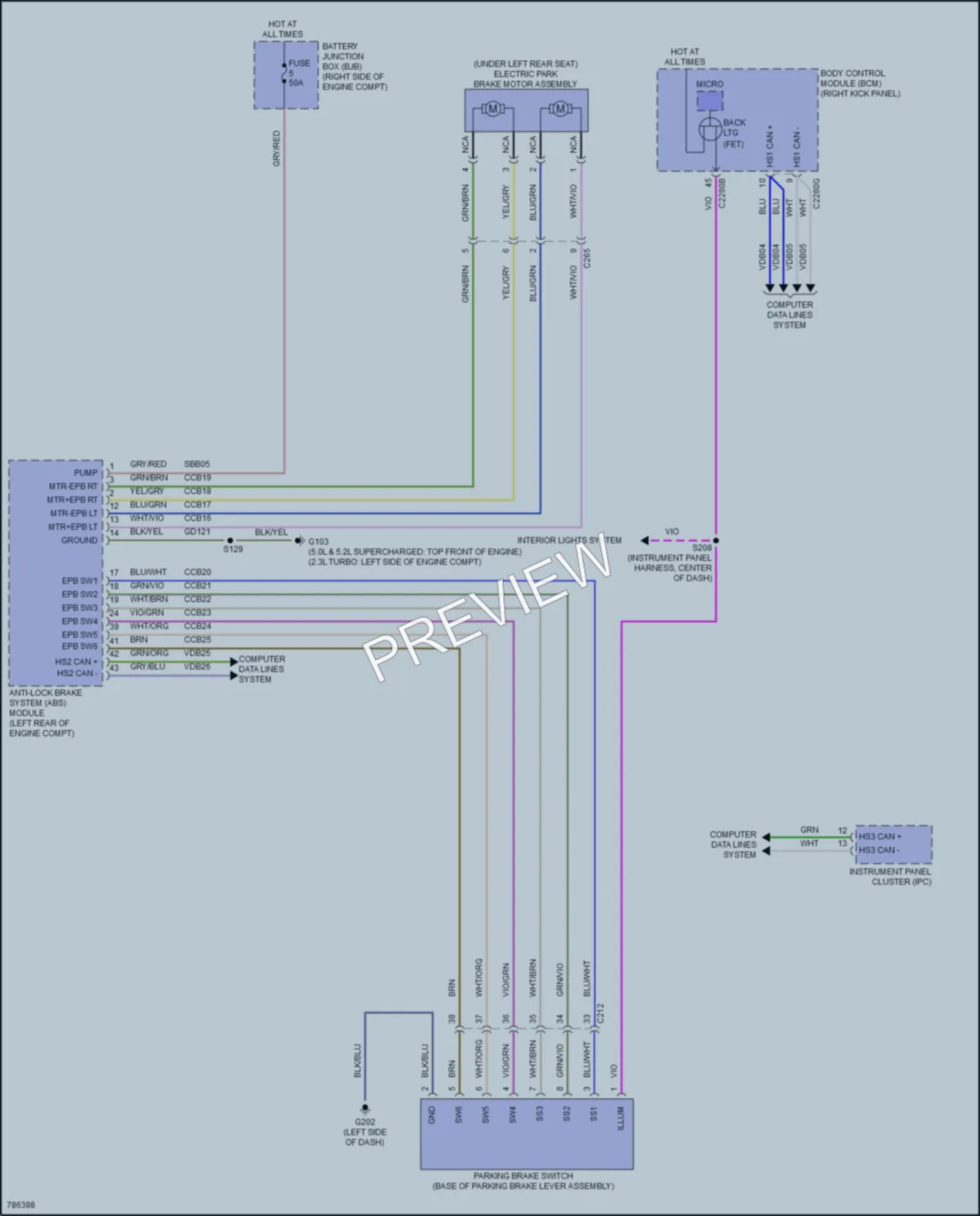 2022 Ford Mustang Shift Interlock wiring diagram preview