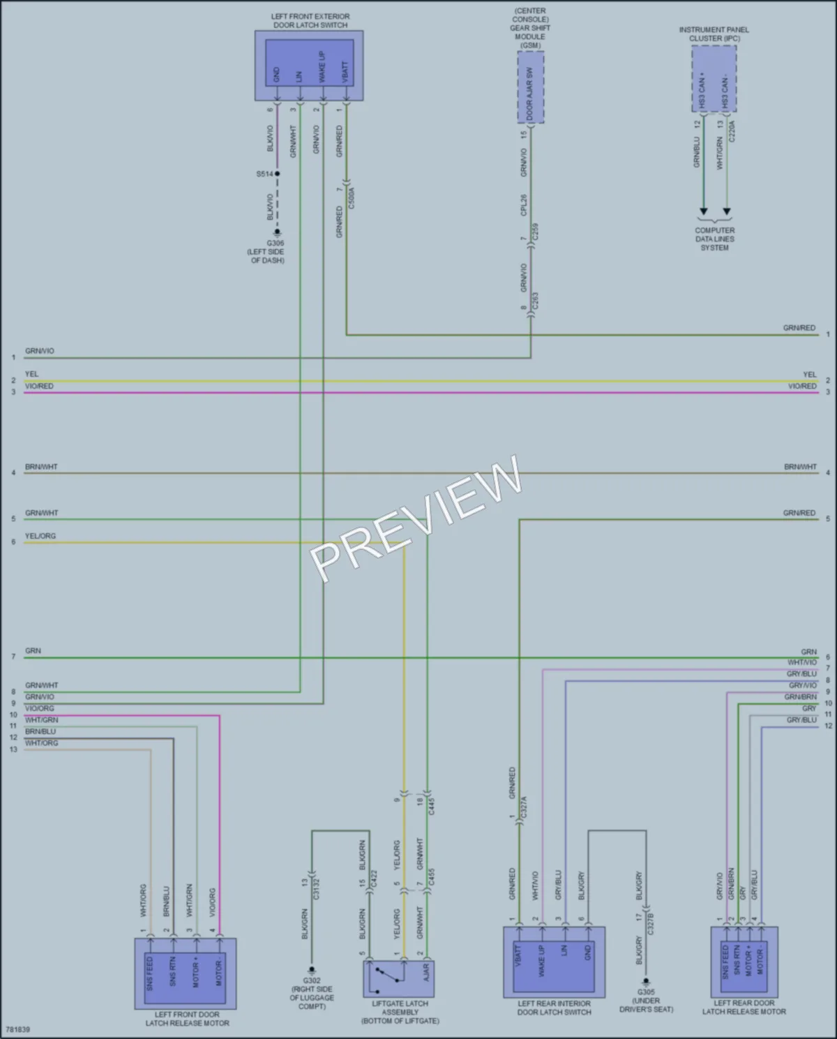 2022 Ford MustangMachE Anti Theft wiring diagram preview