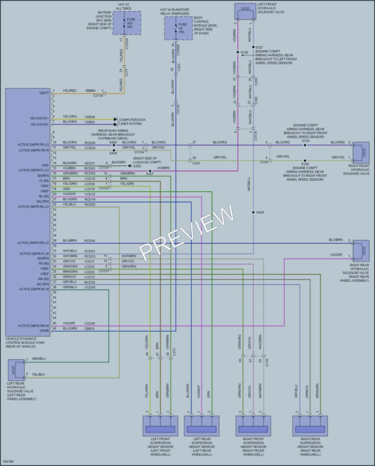 2022 Ford MustangMachE Electronic Suspension wiring diagram preview