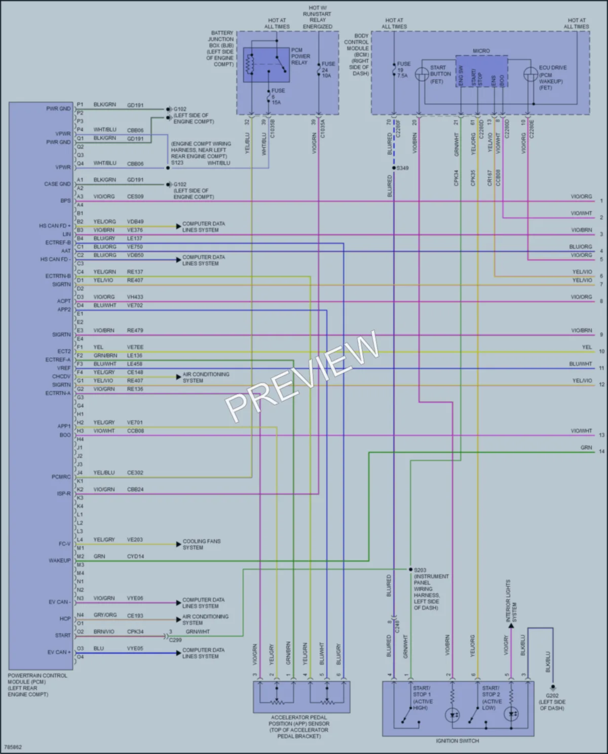 2022 Ford MustangMachE Engine Performance wiring diagram preview