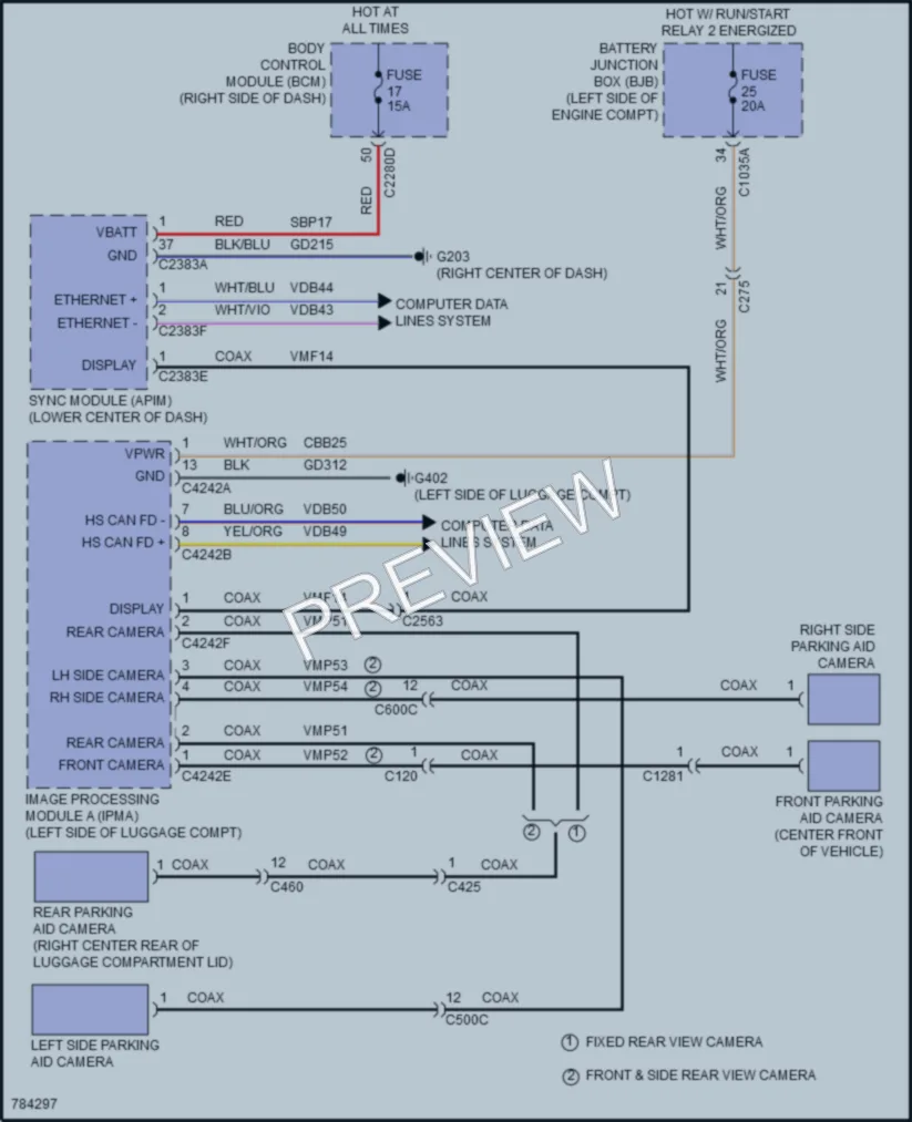 2022 Ford MustangMachE Navigation wiring diagram preview
