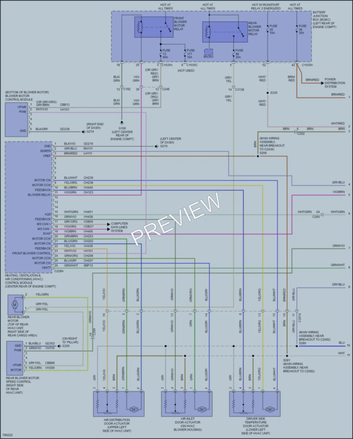 2022 Ford PoliceInterceptorUtility Air Conditioning wiring diagram preview