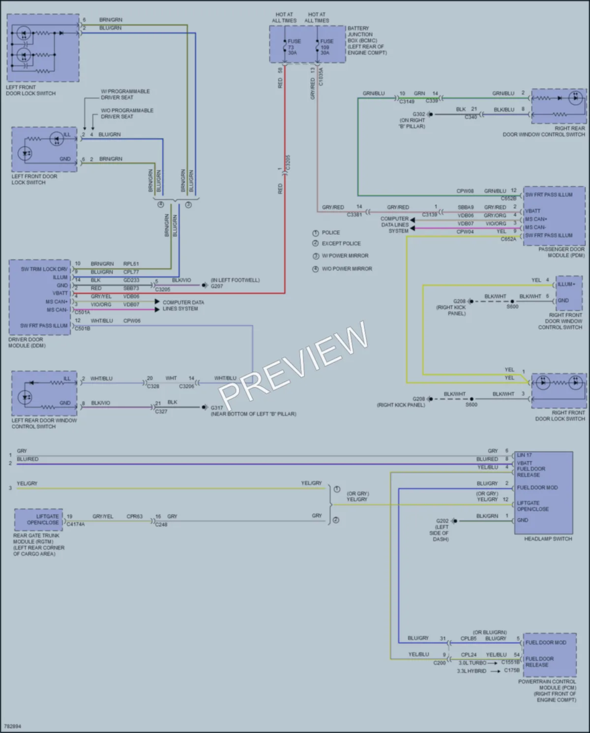 2022 Ford PoliceInterceptorUtility Interior Lights wiring diagram preview